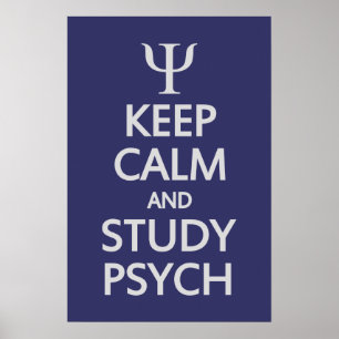 Maintenez affiche calme et d'étude de Psych de