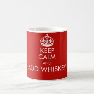 Maintenez calme et ajoutez la tasse de whiskey