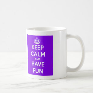 Maintenez calme et ayez la tasse d'amusement