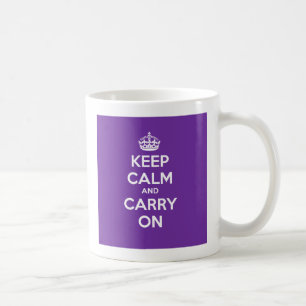Maintenez calme et continuez la tasse - pourpre