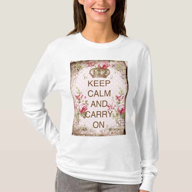 Maintenez calme et continuez le dessus de T-shirt (Devant)