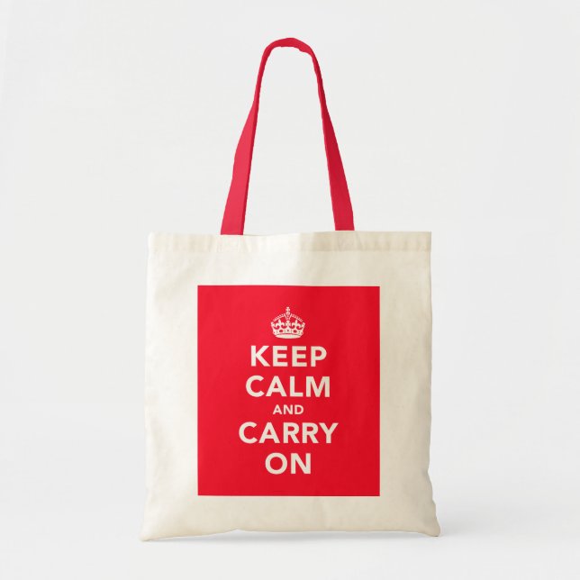 Maintenez calme et continuez le sac fourre-tout (Devant)