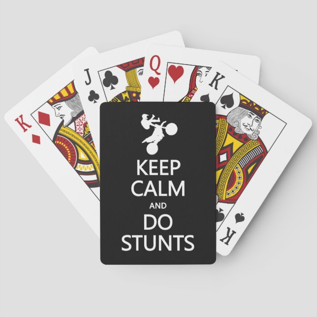 Maintenez calme et faites les cartes de jeu faites (dos)
