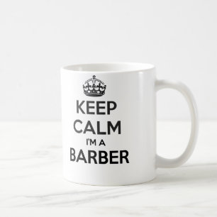 Maintenez calme je suis tasse de blanc de coiffeur