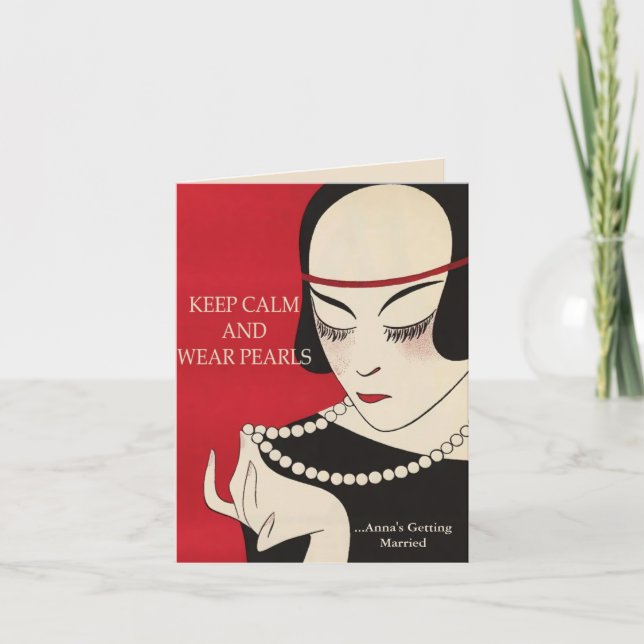 Maintenez invitation calme et d'usage de perles de (Devant)