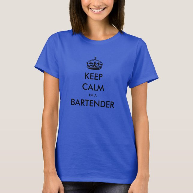 MAINTENEZ LE CALME JE SUIS UNE T-shirt BARTENDER (Devant)