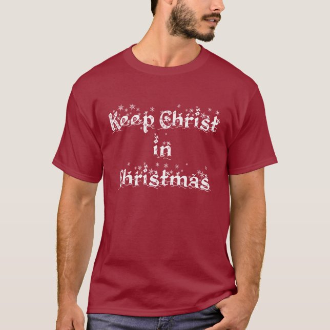 MAINTENEZ LE CHRIST DANS le T-shirt de NOËL (Devant)