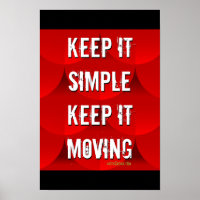 Maintenez-le simple Maintenez-le mobile Poster Mot