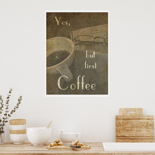 Mais d'abord Café - affiche (Cuisine)