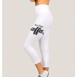 Mais d'abord Café Capri Leggings Taille Haute