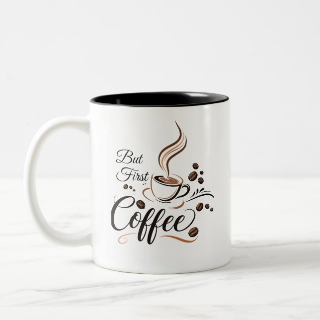 Mais d'abord Café Drôle Cadeau de Mug de T-S pour  (Gauche)