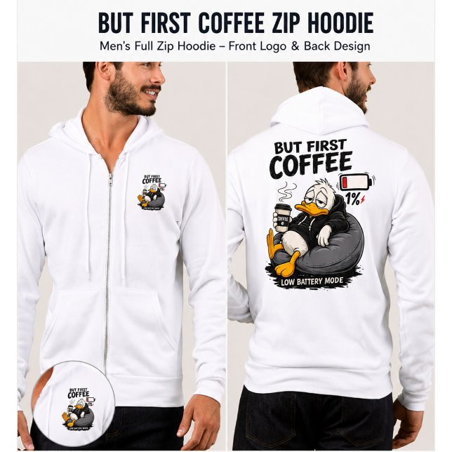 MAIS D'ABORD CAFÉ Drôle de Cadeau de Sweat à Capuc (Créateur téléchargé)