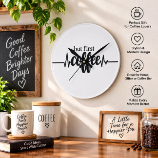 Mais d'abord Horloge Murale pour les Amoureux du C