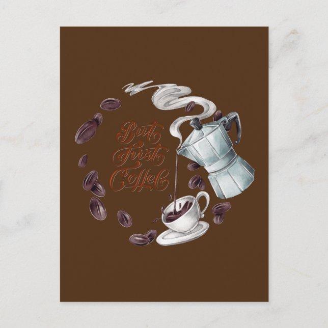 Mais d'abord la carte postale du café (Devant)