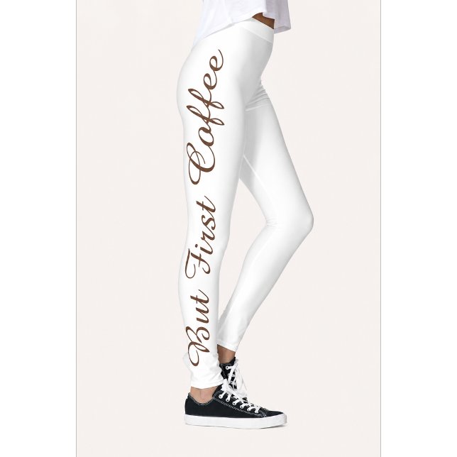 Mais d'abord Legging imprimé Café (Créateur téléchargé)