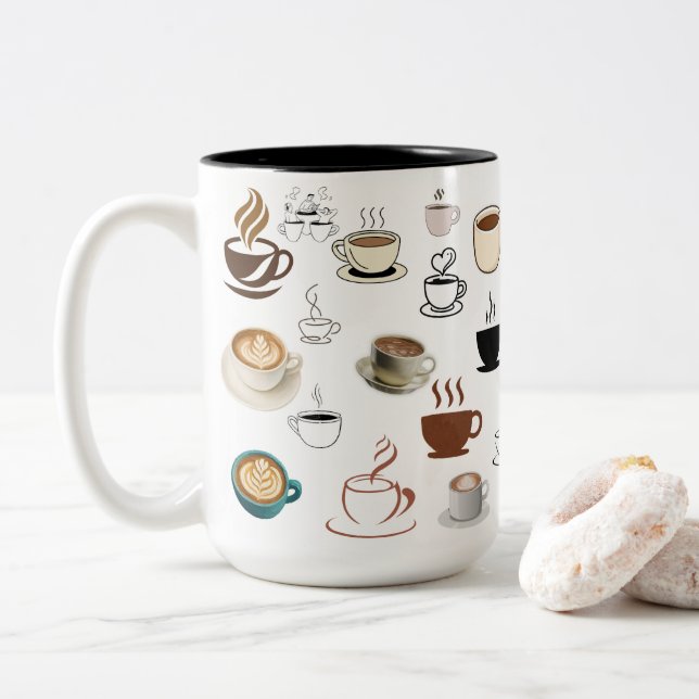 Mais d'abord, Mug à café | Céramique drôle pour am (Avec donut)