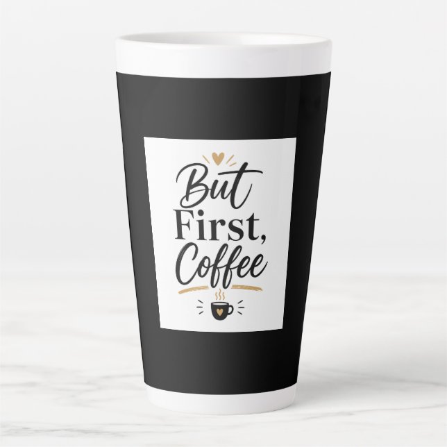 Mais d'abord un café – Mug pour amateur de café mi (Devant)