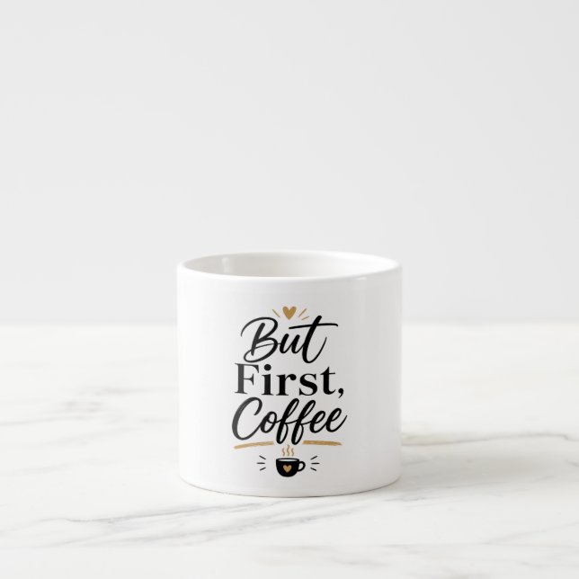 Mais d'abord un café – Mug pour amateur de café mi (Devant)