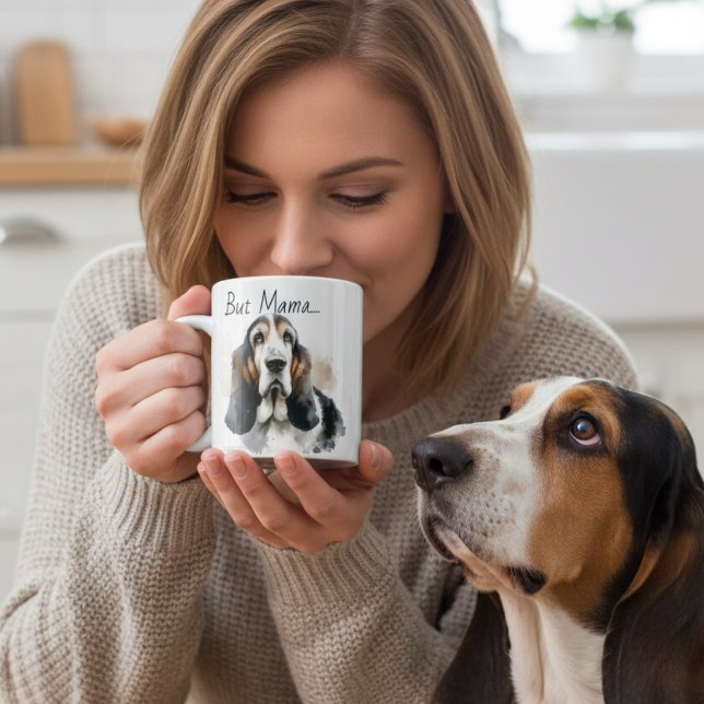 Mais Maman....... Tasse Moderne Basset Hound (Créateur téléchargé)