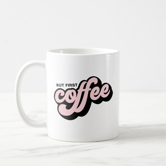 Mais Premier Café Retro Style Mug Rose (Gauche)
