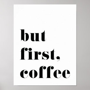 Mais première affiche d'impression de café