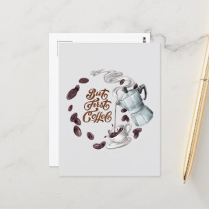 Mais Première carte postale de café