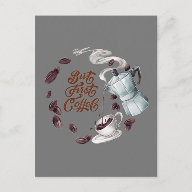 Mais Première carte postale de café (Devant)