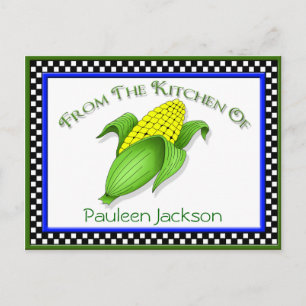 Maïs Sur Les Cartes De Recette Du Cob