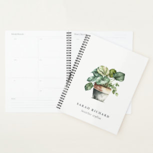 Maison à feuilles potées Plantes Aquarelle Botaniq
