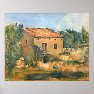 Maison abandonnée près d'Aix Paul Cezanne Affiche