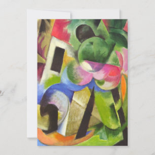 Maison avec des arbres par Franz Marc, Beaux-arts 
