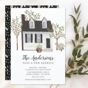 Maison Blanche Charmant Faire-part de déplacemen