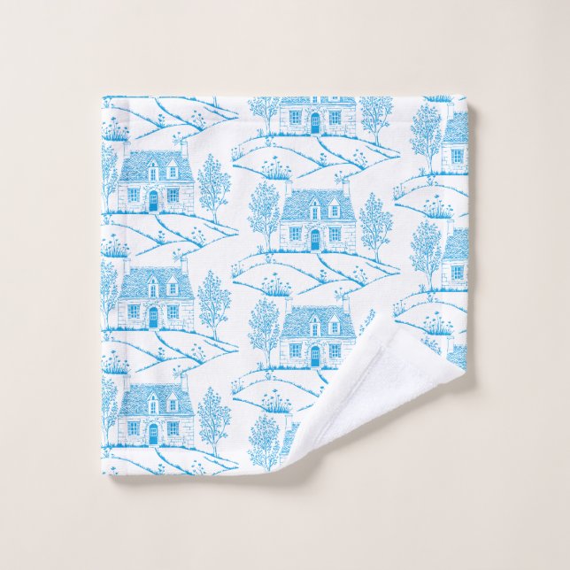 maison de campagne toile (Gant de toilette)