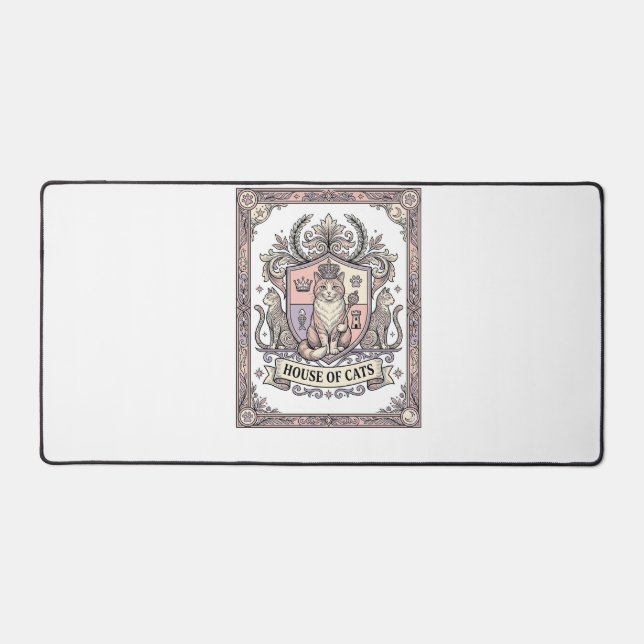 Maison de chats Blason de chat Armoiries Vintage (Recto)