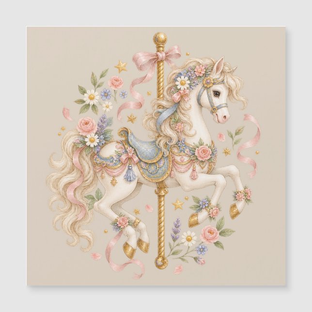Maison de cheval de carrousel antique Cadeau Cotta (Devant)