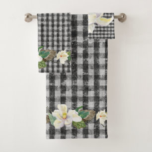 Maison de ferme blanche Magnolia Feuilles Black Ch