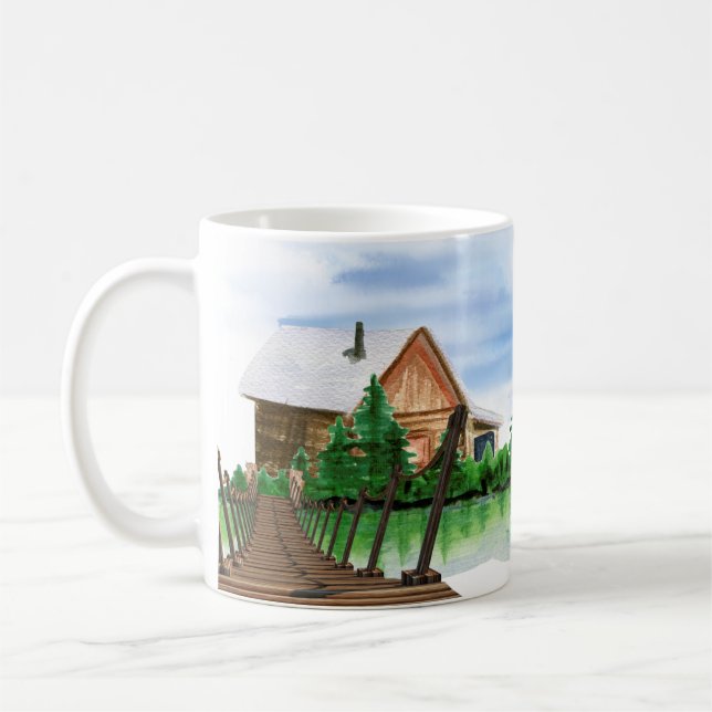 Maison de lac Cosy Mug (Gauche)