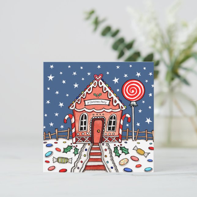 Maison de pain d'épices sur mesure Invitation de N (Debout devant)