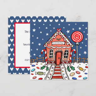 Maison de pain d'épices sur mesure Invitation de N