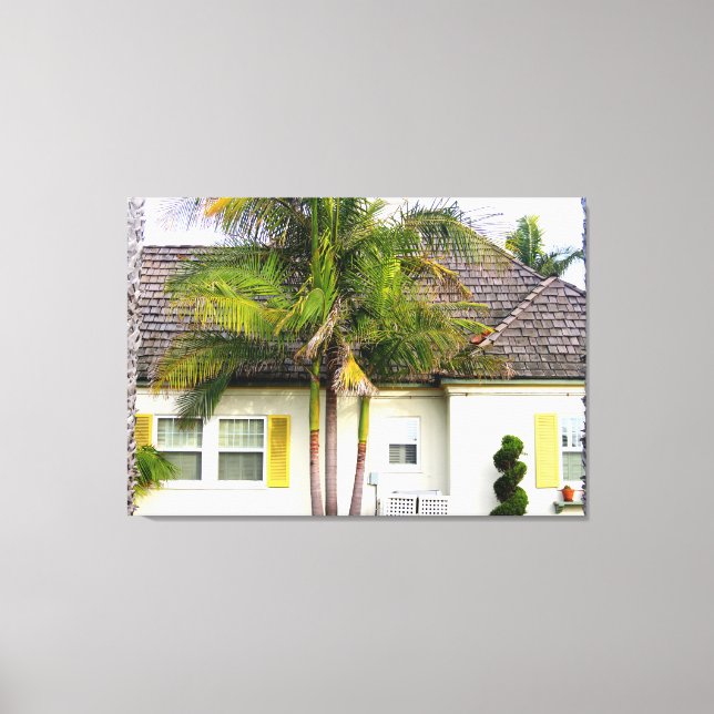 maison de plage de californie toile enveloppée (Recto)