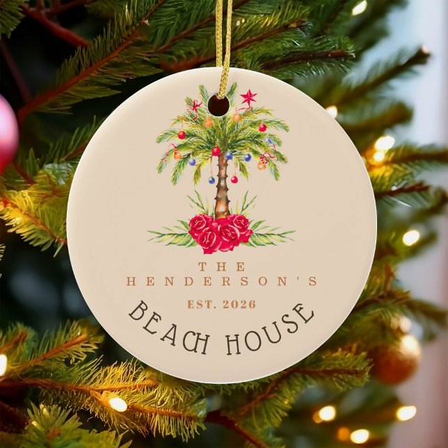 Maison de plage Décoration de Noël de palmier Vaca (Créateur téléchargé)