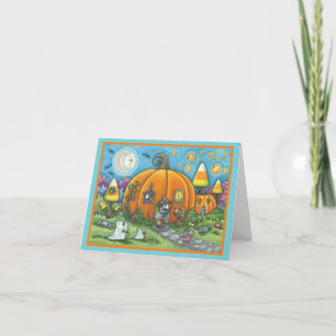 MAISON DE SOURIS HALLOWEEN CARTE DE REMARQUE VERSE