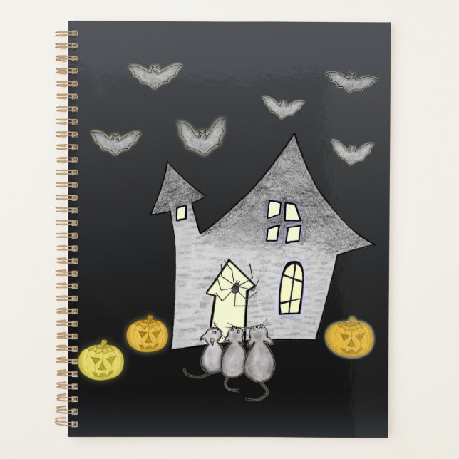 Maison d'Halloween, Chats noirs, Chats, Chauves-so (Devant)