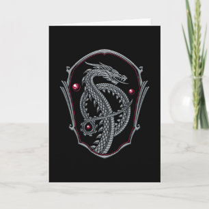 MAISON DU DRAGON   Carte Badge Dragon Argent