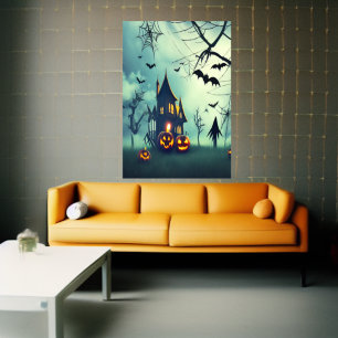 Maison éffrayante  AI Art Poster