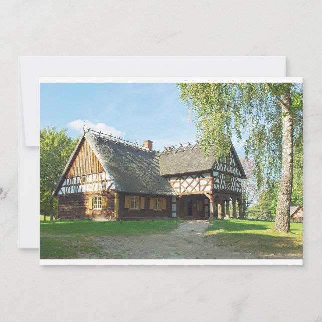 Maison en bois - Invitation (Devant)