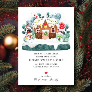 Maison en pain d'épices doux Faire-part de déménag