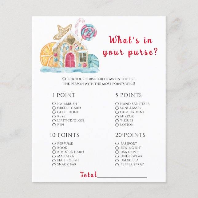 Maison en pain d'épices Whats dans votre sac à mai (Devant)