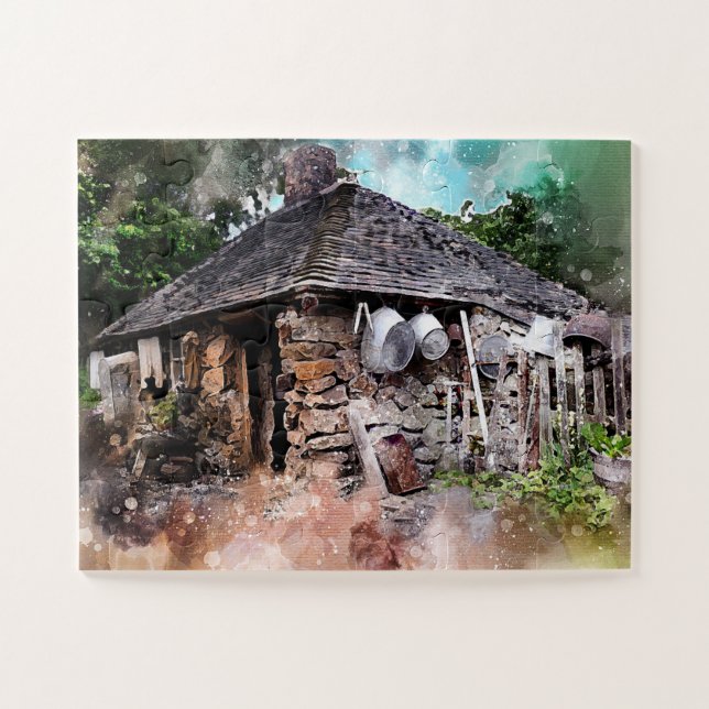 MAISON EN PIERRE HOBBIT MAISON PUZZLE (Horizontal)