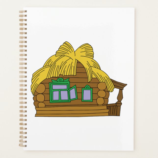 Maison en rondins slave rustique Toit de chaume tr (Devant)